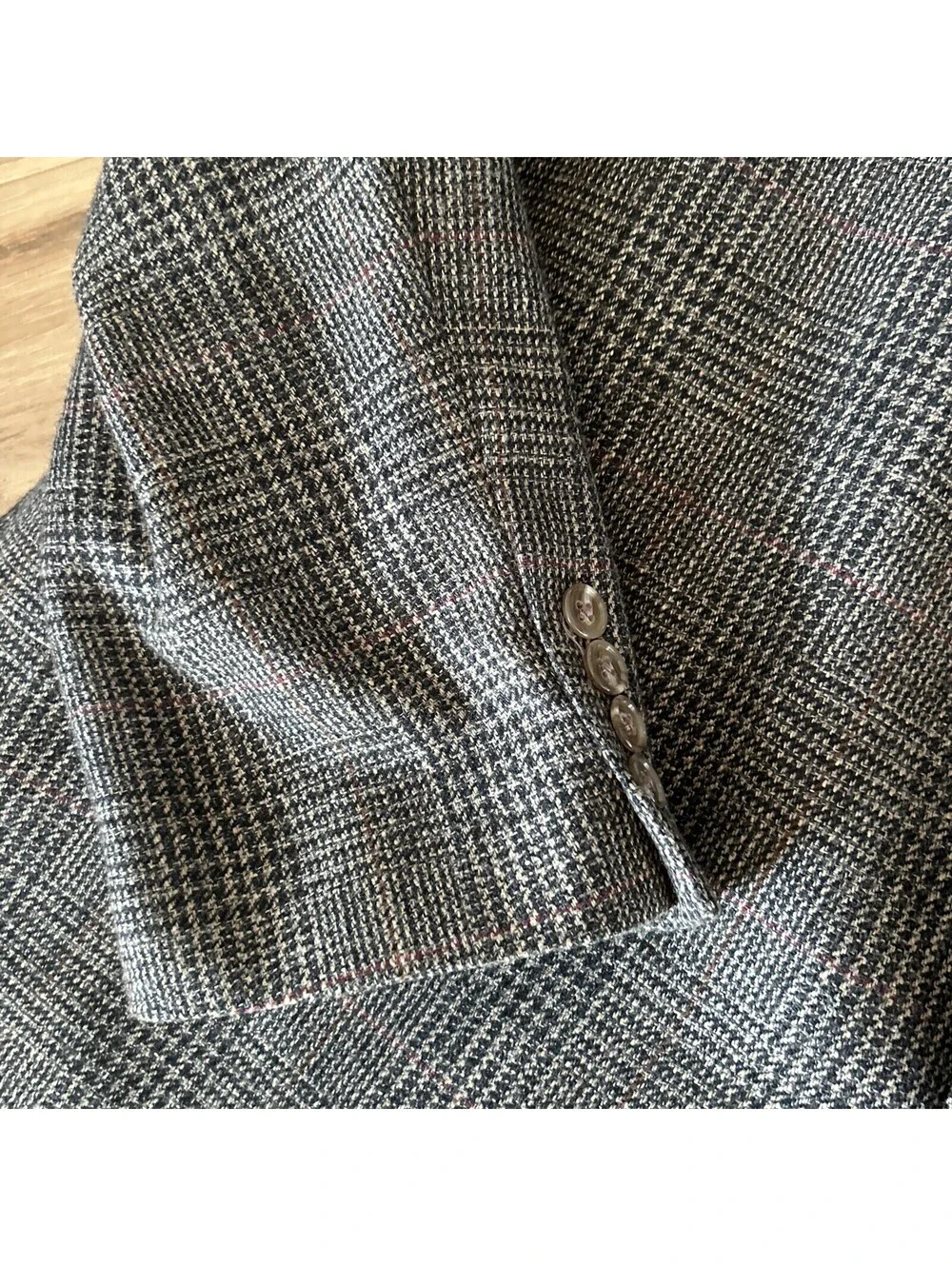 Warren Sewell 48PTL Brown Wool Tweed Coat Lined Pockets EUC